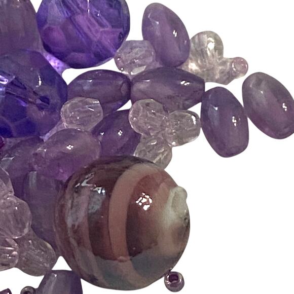 Lot Of Bead Craft Jewelry Making Purple Fashion Various Shape Style Size Media - Picture 3 of 6